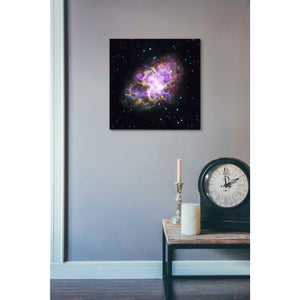 'Crab Nebula Multi-Wavelengths' Hubble Space Telescope Canvas Wall Art,18 x 18