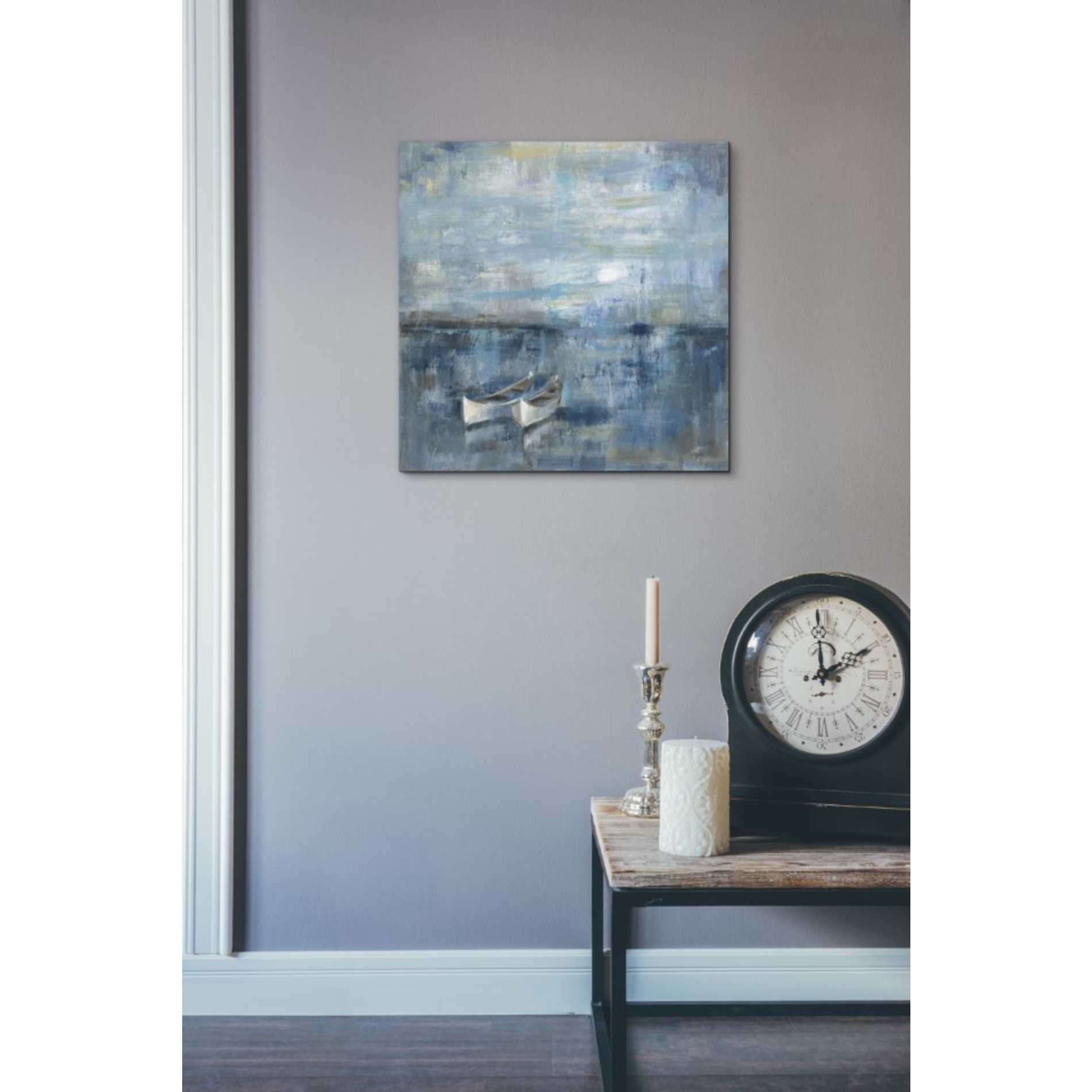 'Two Boats' by Silvia Vassileva, Canvas Wall Art,18 x 18
