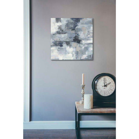 Image of 'In The Clouds Indigo and Gray Crop' by Silvia Vassileva, Canvas Wall Art,18 x 18