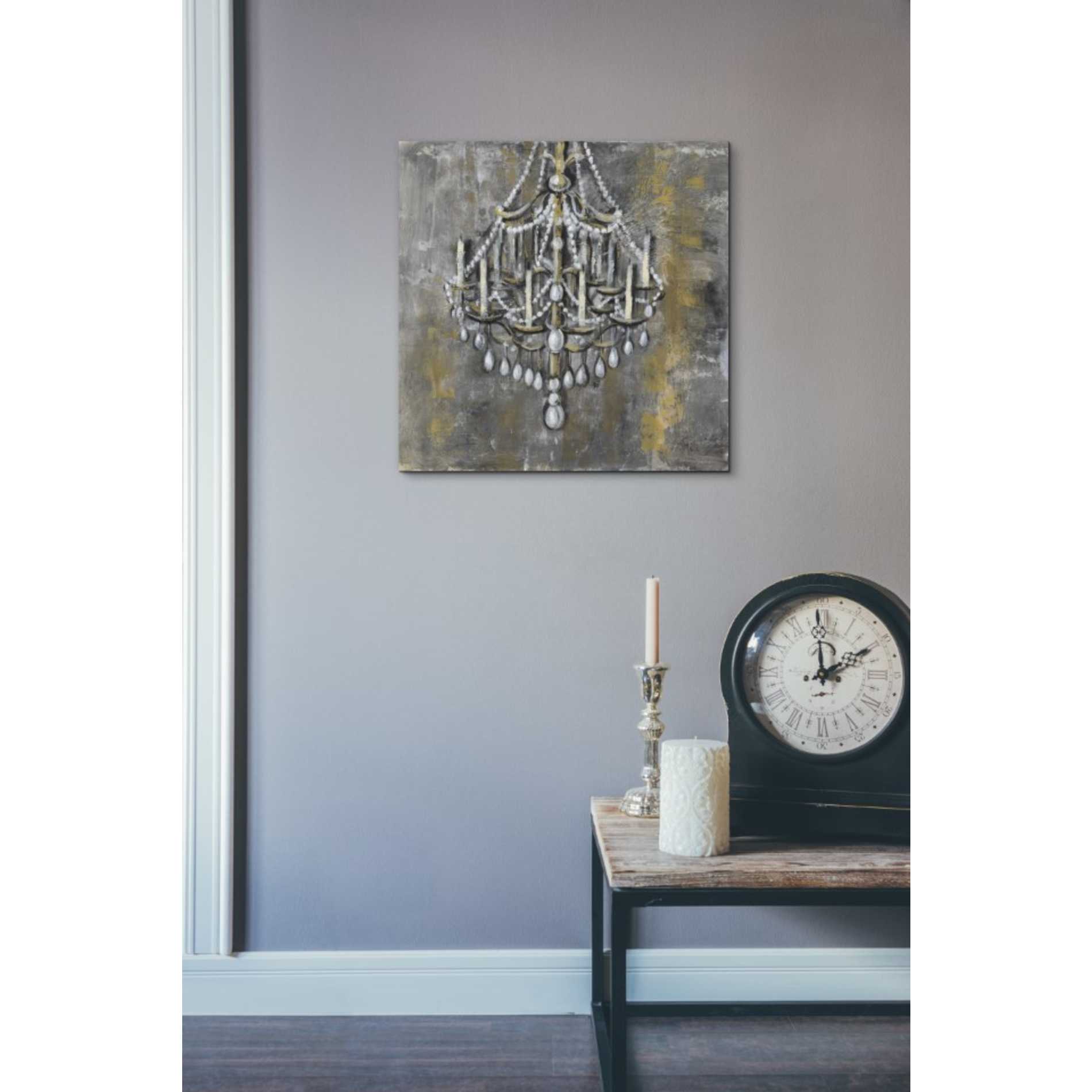 'Vintage Chandelier I' by Silvia Vassileva, Canvas Wall Art,18 x 18
