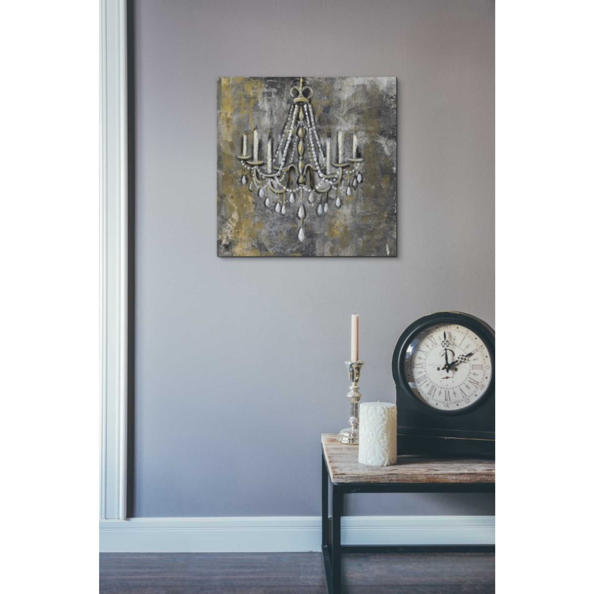 'Vintage Chandelier II' by Silvia Vassileva, Canvas Wall Art,18 x 18