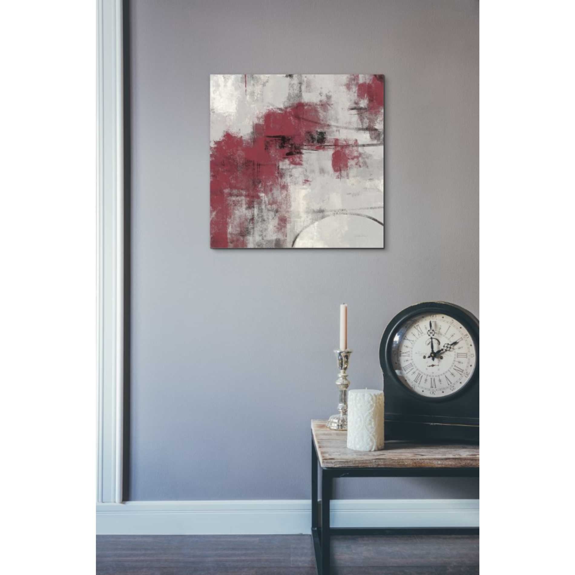 'Stone Gardens II Red' by Silvia Vassileva, Canvas Wall Art,18 x 18