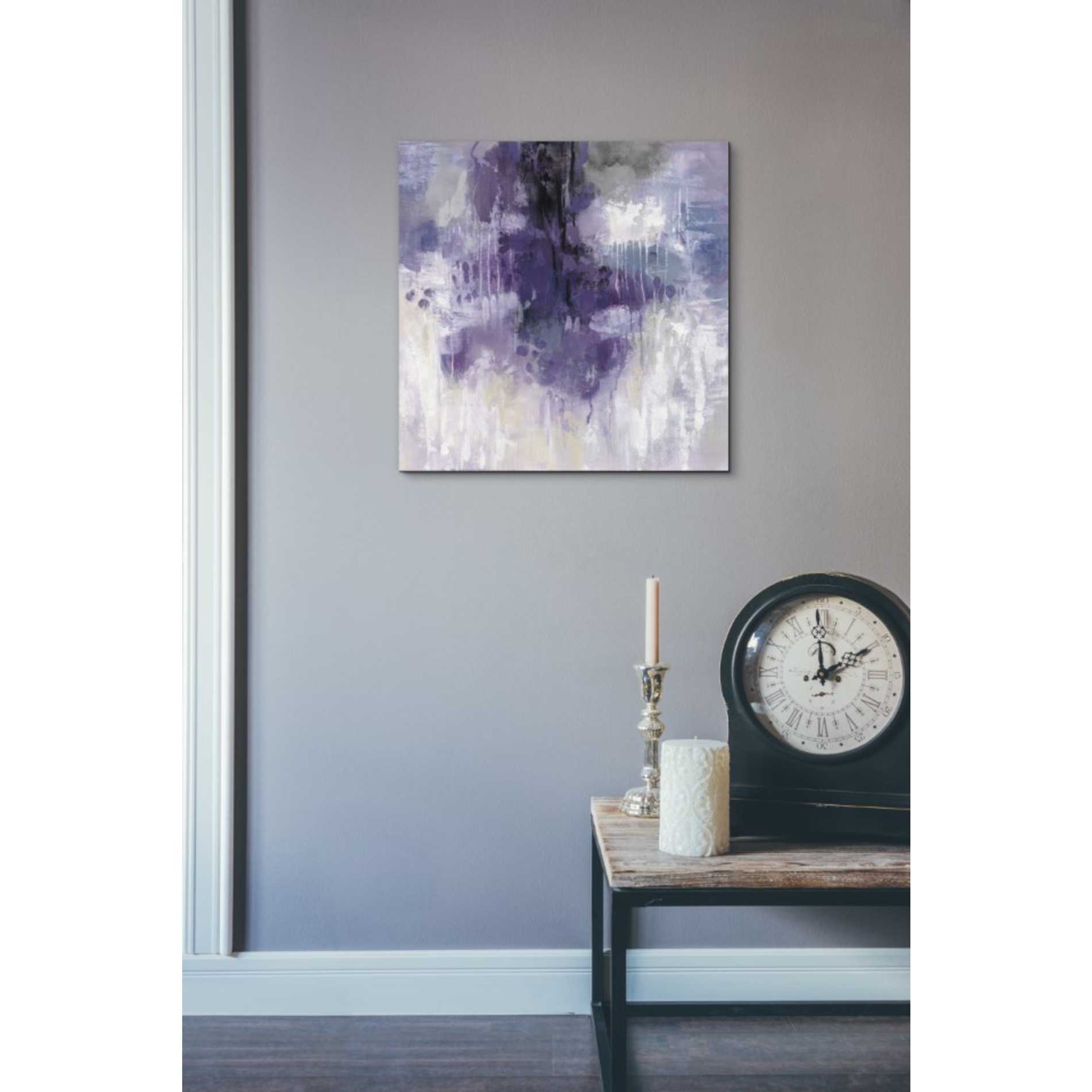 'Violet Rain' by Silvia Vassileva, Canvas Wall Art,18 x 18
