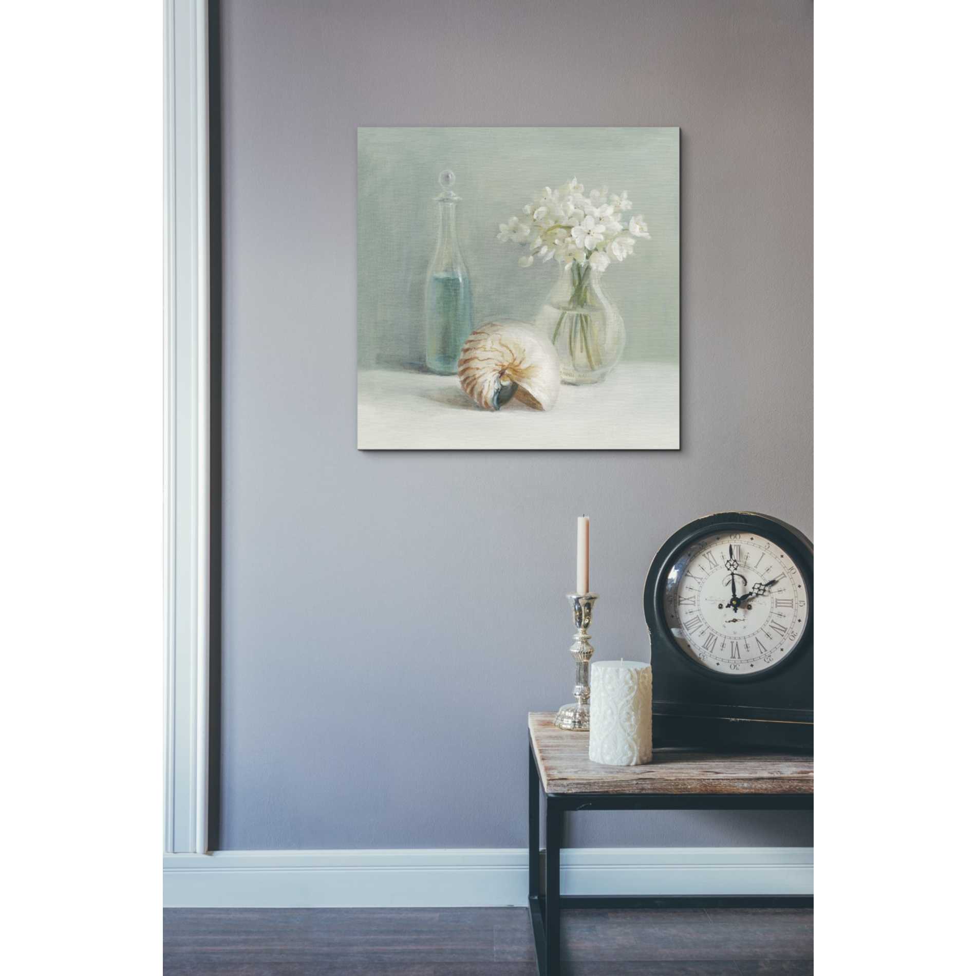 'White Flower Spa' by Danhui Nai, Canvas Wall Art,18 x 18