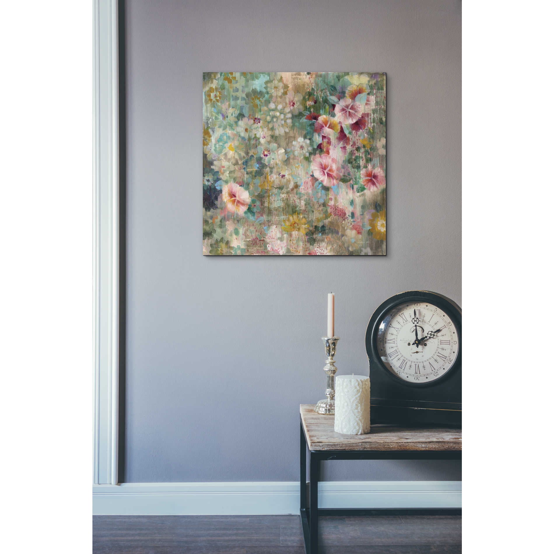 'Flower Shower' by Danhui Nai, Canvas Wall Art,18 x 18