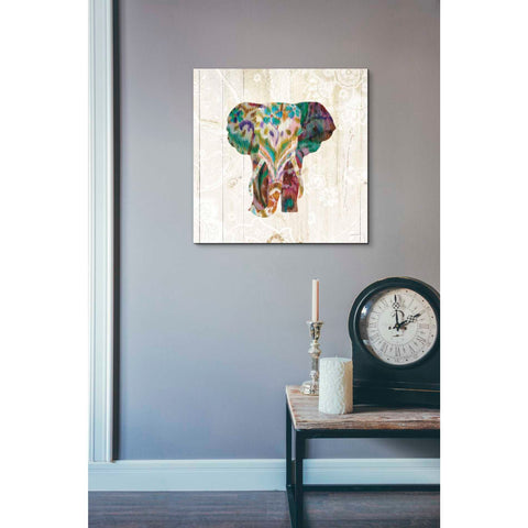 Image of 'Boho Paisley Elephant III' by Danhui Nai, Canvas Wall Art,18 x 18