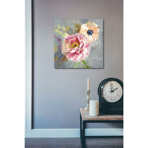 Image of 'Peonies and Paisley III' by Danhui Nai, Canvas Wall Art,18 x 18