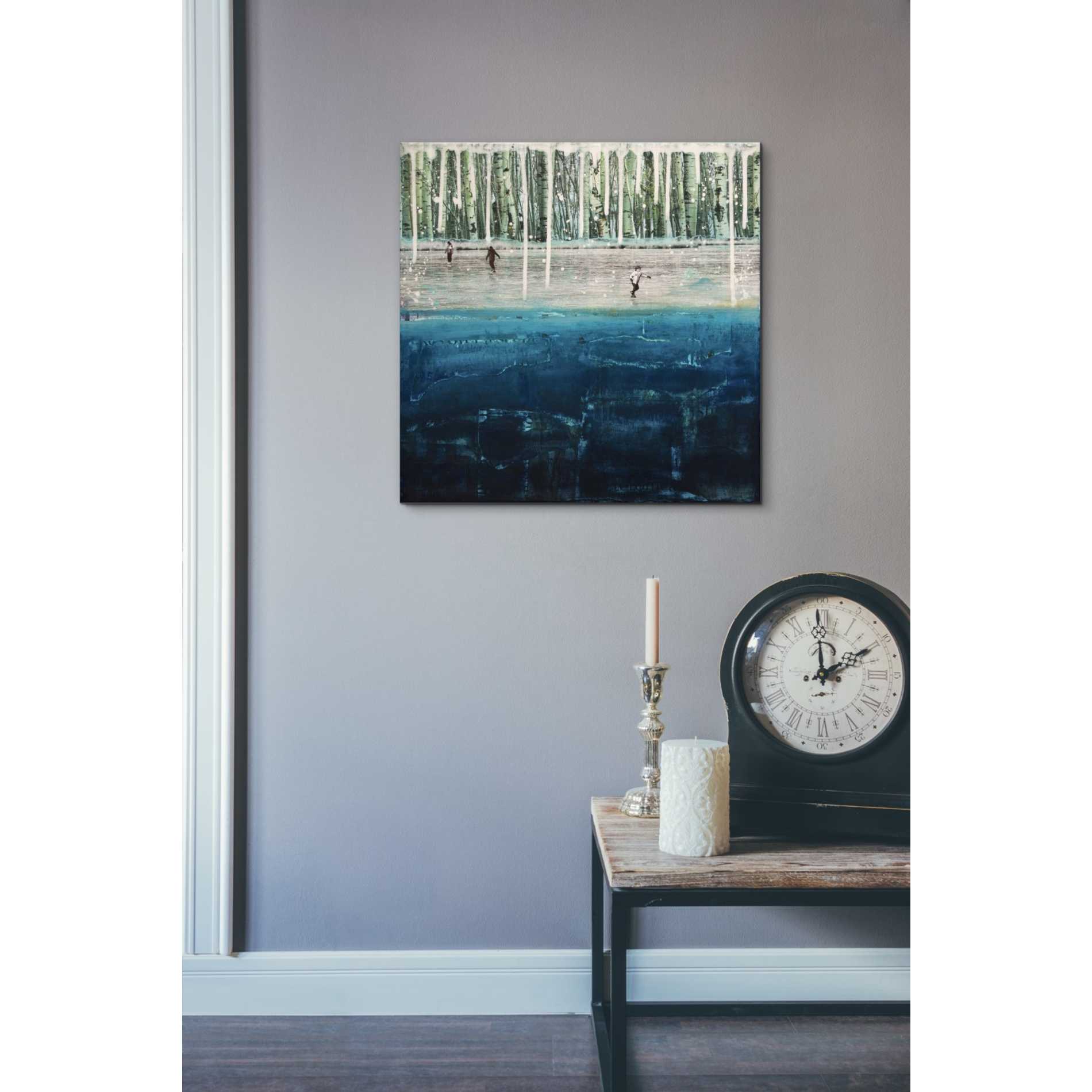 'FREEZING' by DB Waterman, Canvas Wall Art,18 x 18