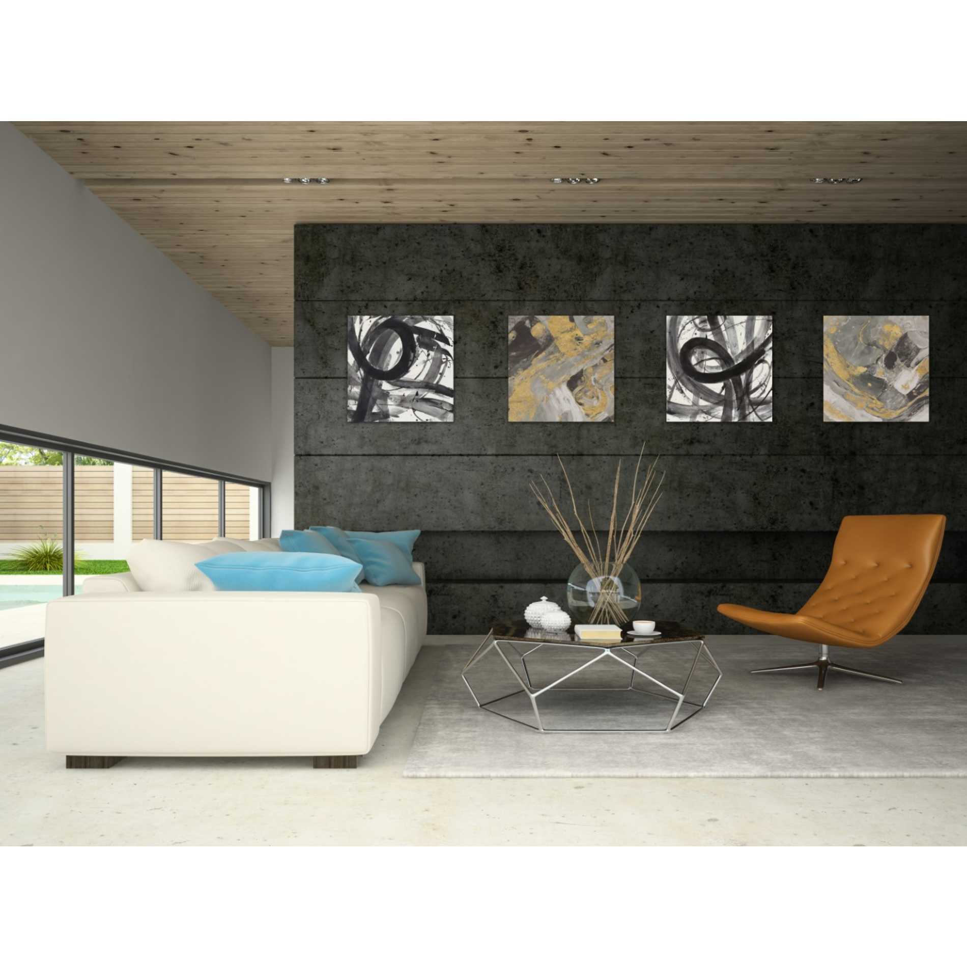 'Roller Coaster II on White' by Albena Hristova, Canvas Wall Art,18 x 18