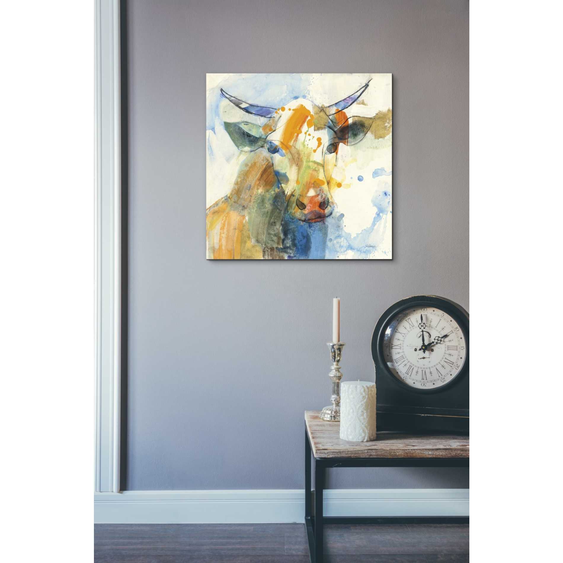 'Happy Cows I' by Albena Hristova, Canvas Wall Art,18 x 18