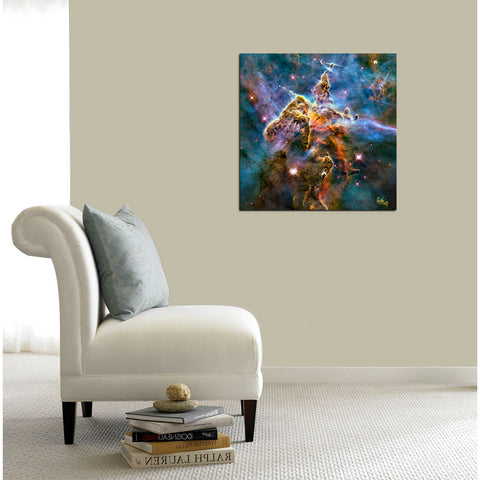 Image of 'Mystic Mountain' Hubble Space Telescope Canvas Wall Art,18 x 18