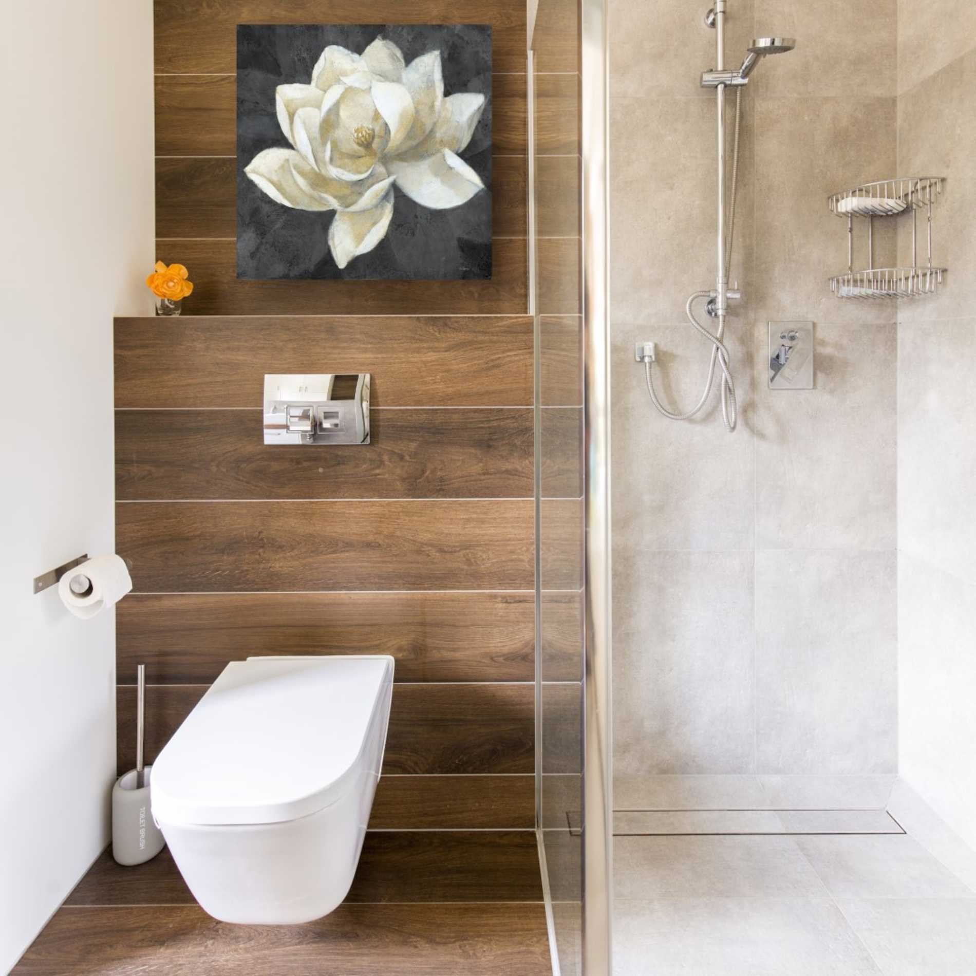 'Majestic Magnolia Neutral Sq' by Albena Hristova, Canvas Wall Art,18 x 18