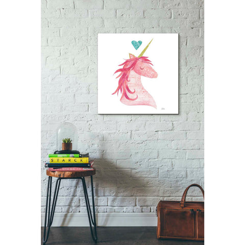Image of 'Unicorn Magic I Heart Sq' by Melissa Averinos, Canvas Wall Art,18 x 18