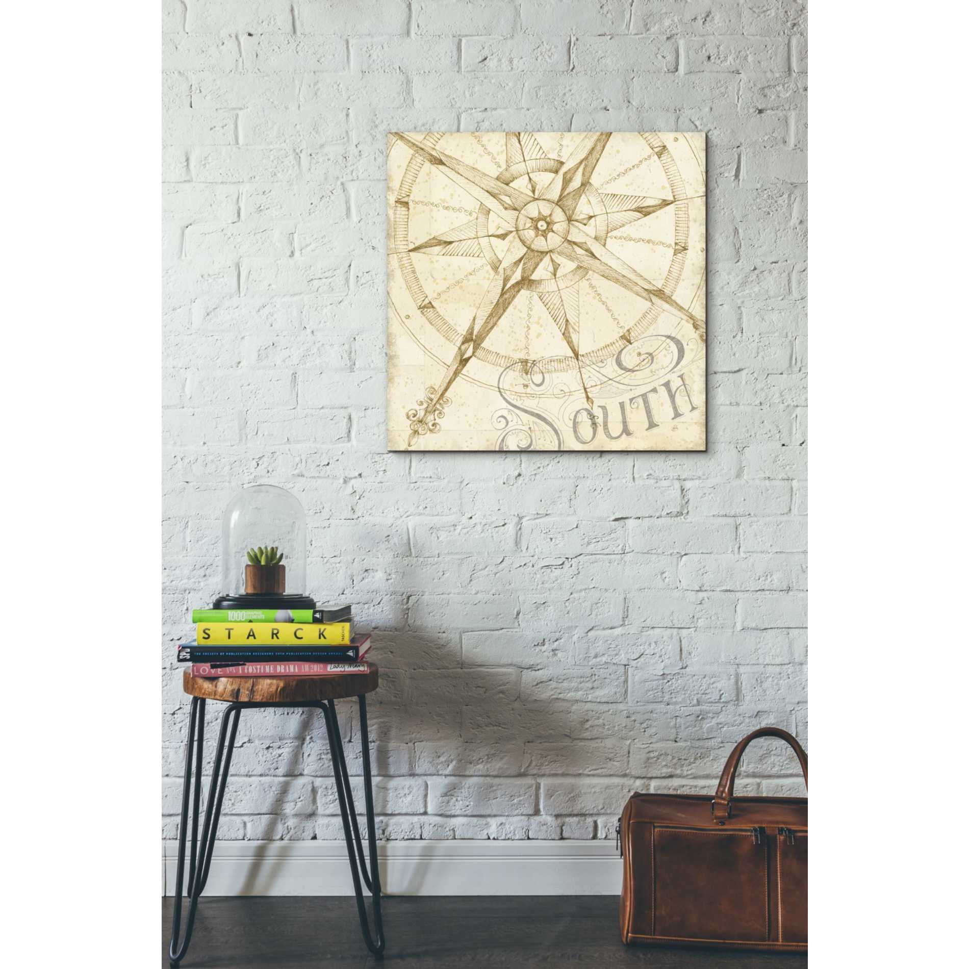 'Coast to Coast Sepia II' by Daphne Brissonet, Canvas Wall Art,18 x 18