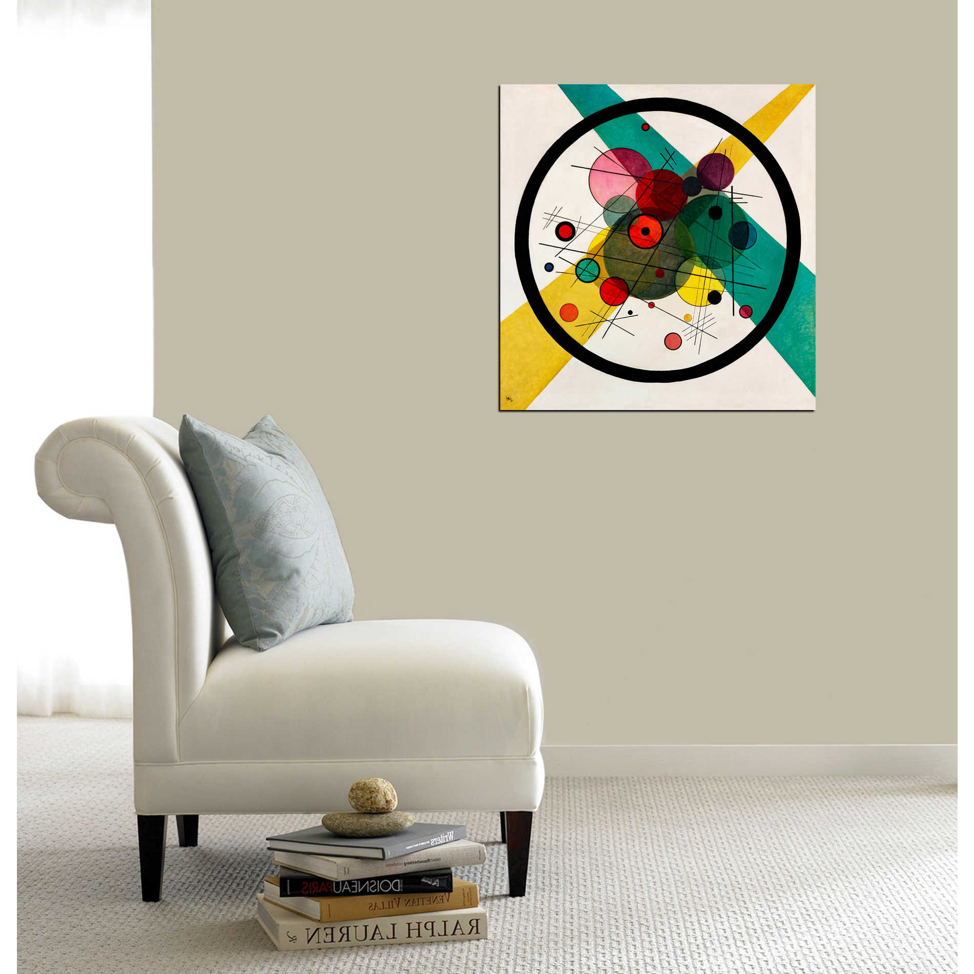 'Circles In A Circle' by Wassily Kandinsky Canvas Wall Art",18 x 18