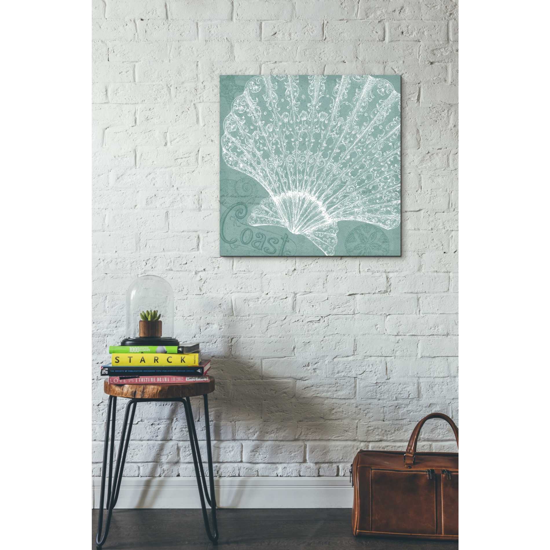 'Aqua Treasure III' by Daphne Brissonet, Canvas Wall Art,18 x 18