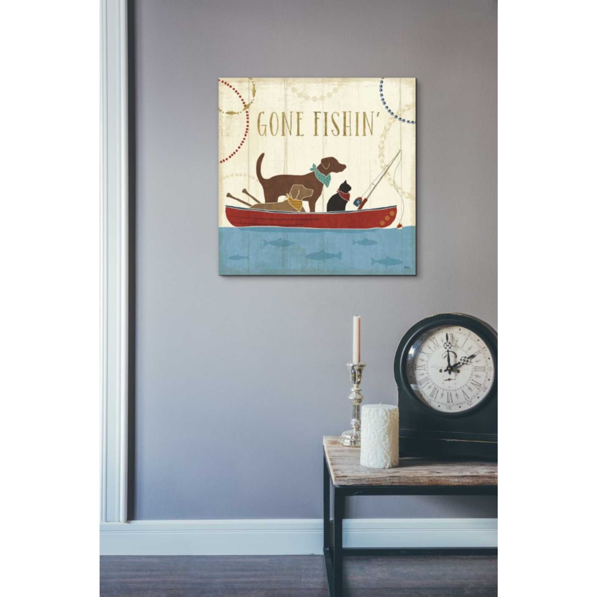 'Lake Pals III' by Veronique Charron, Canvas Wall Art,18 x 18