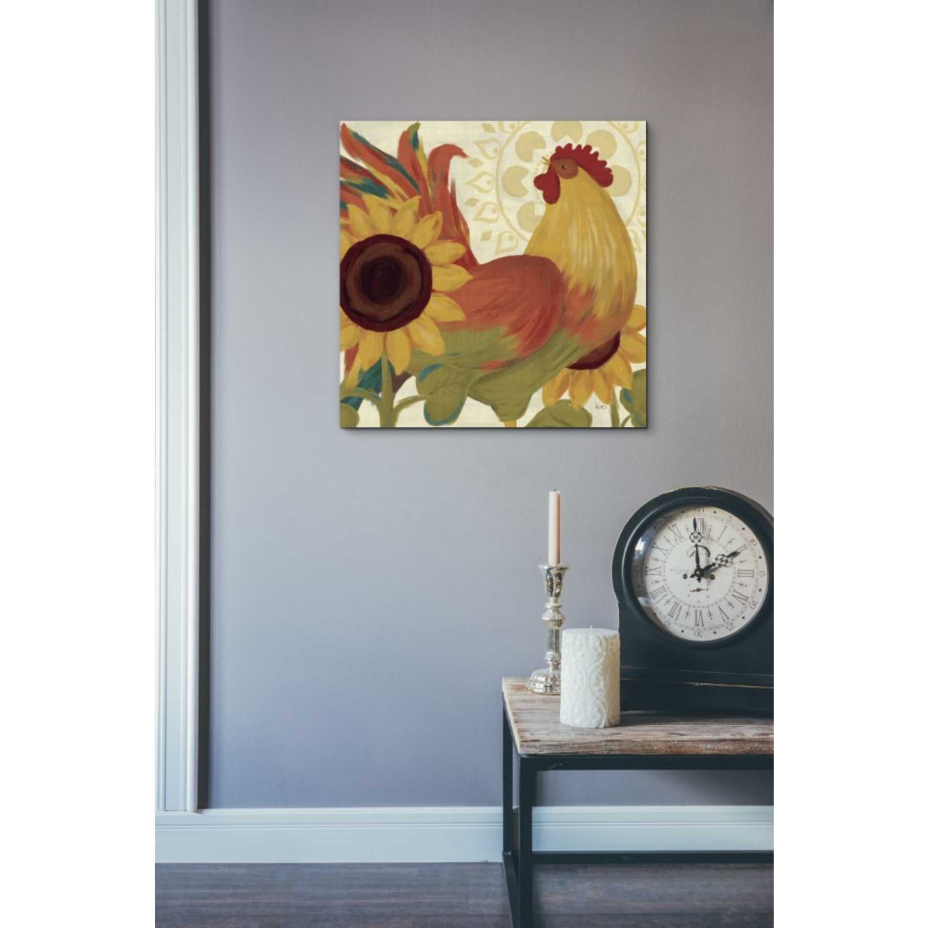 'Spice Roosters II' by Veronique Charron, Canvas Wall Art,18 x 18