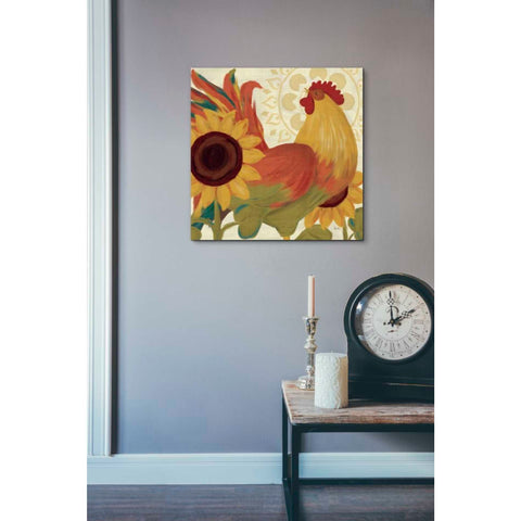 Image of 'Spice Roosters II' by Veronique Charron, Canvas Wall Art,18 x 18