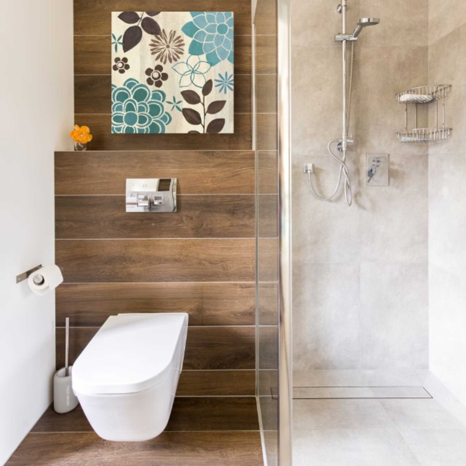 'Abstract Garden Blue II' by Veronique Charron, Canvas Wall Art,18 x 18