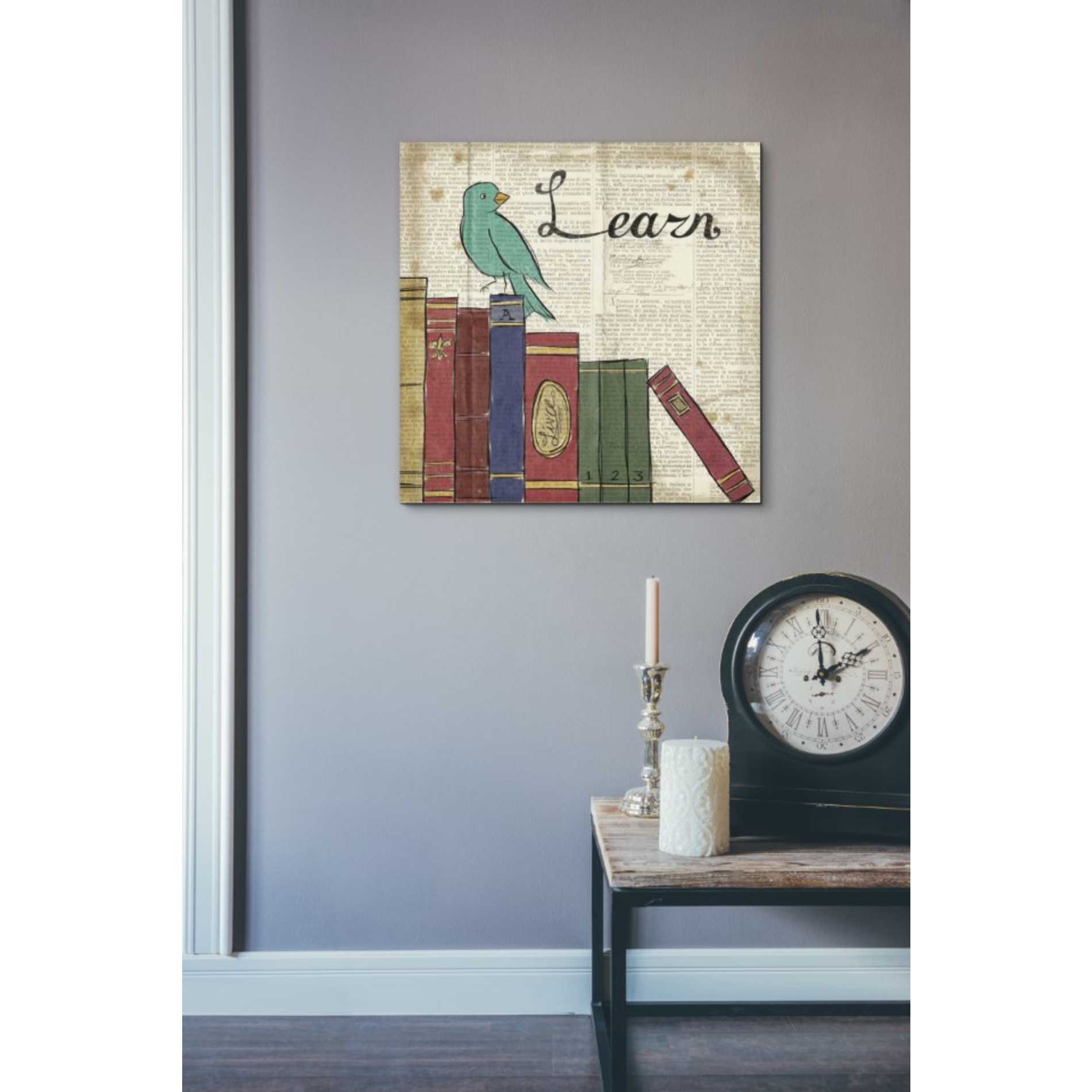 'Bird Inspiration Learn' by Elyse DeNeige, Canvas Wall Art,18 x 18