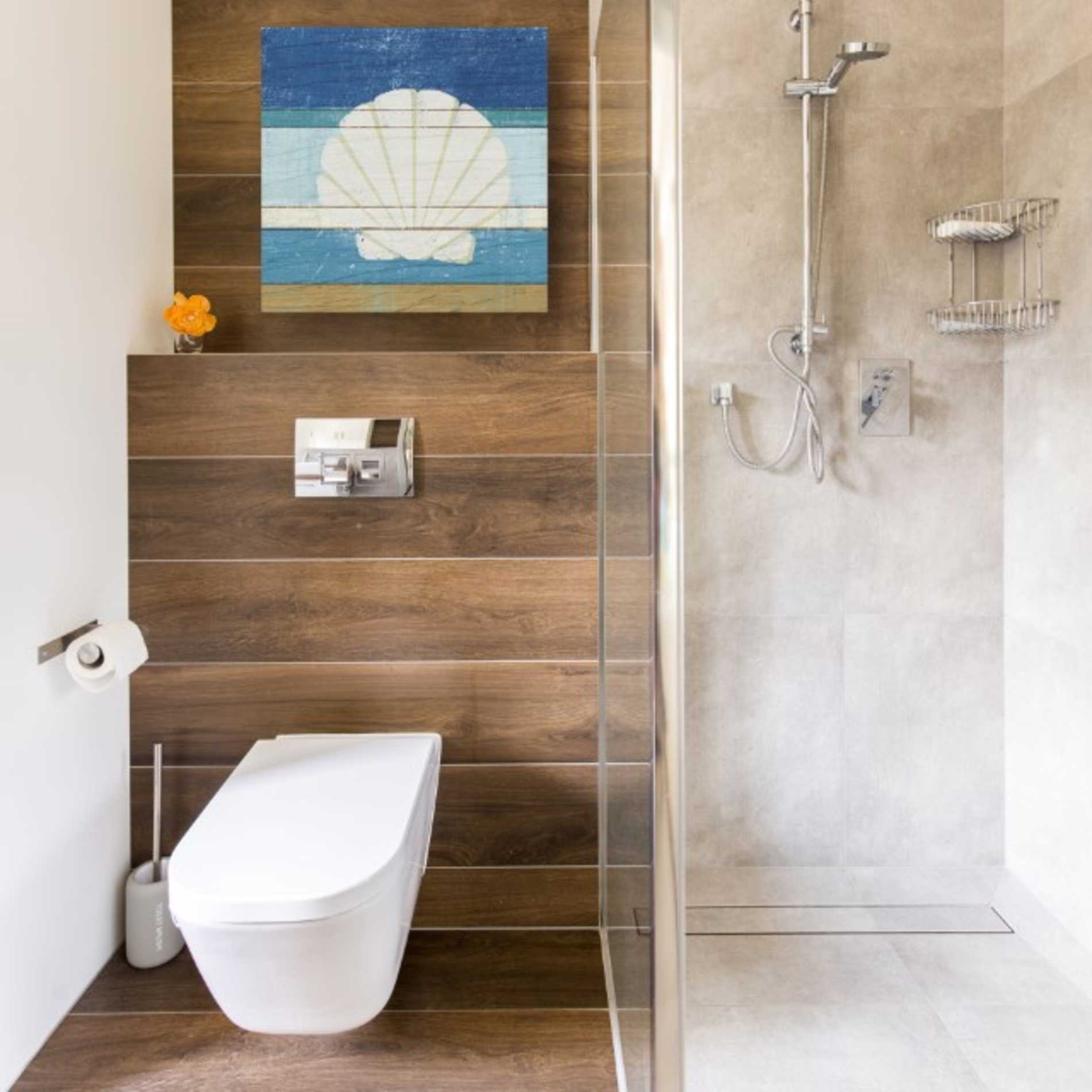 'Beachscape Shell v2' by Michael Mullan, Canvas Wall Art,18 x 18