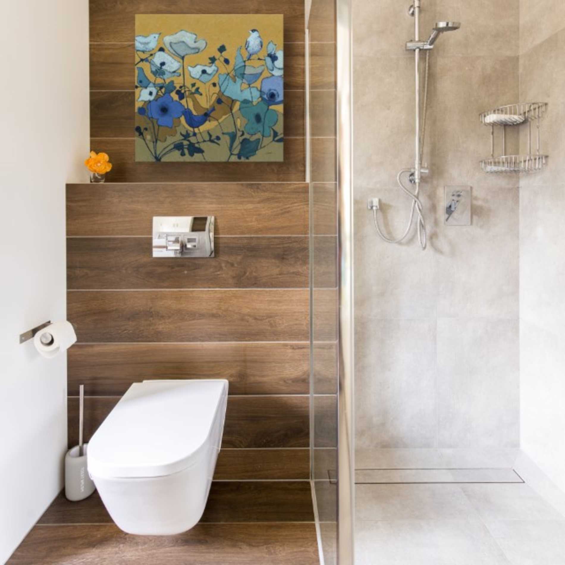 'Birdy Birdy Royal Blue' by Shirley Novak, Canvas Wall Art,18 x 18