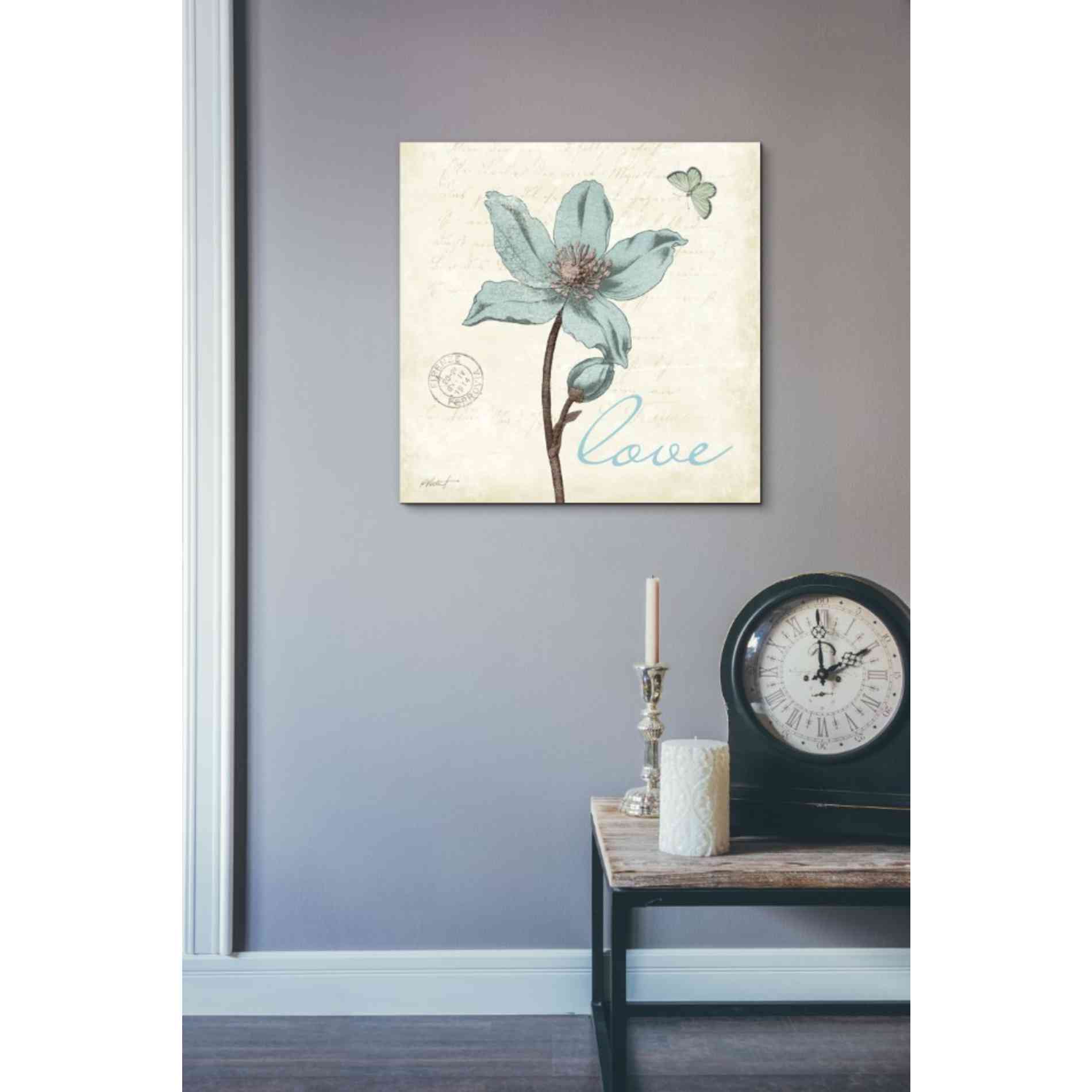 'Touch of Blue IV - Love' by Katie Pertiet, Canvas Wall Art,18 x 18