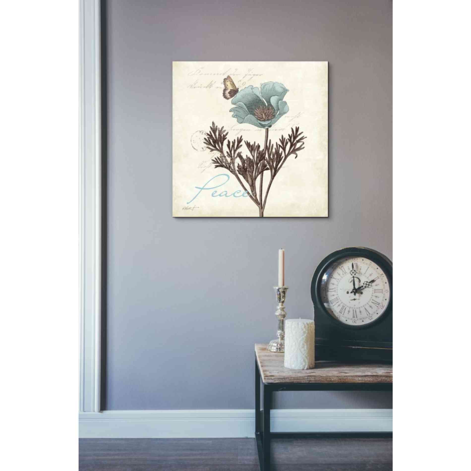 'Touch of Blue I - Peace' by Katie Pertiet, Canvas Wall Art,18 x 18