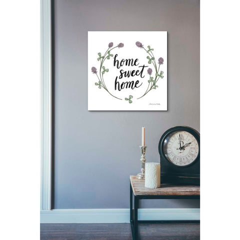 Image of 'Happy to Bee Home Words I' by Sara Zieve Miller, Canvas Wall Art,18 x 18