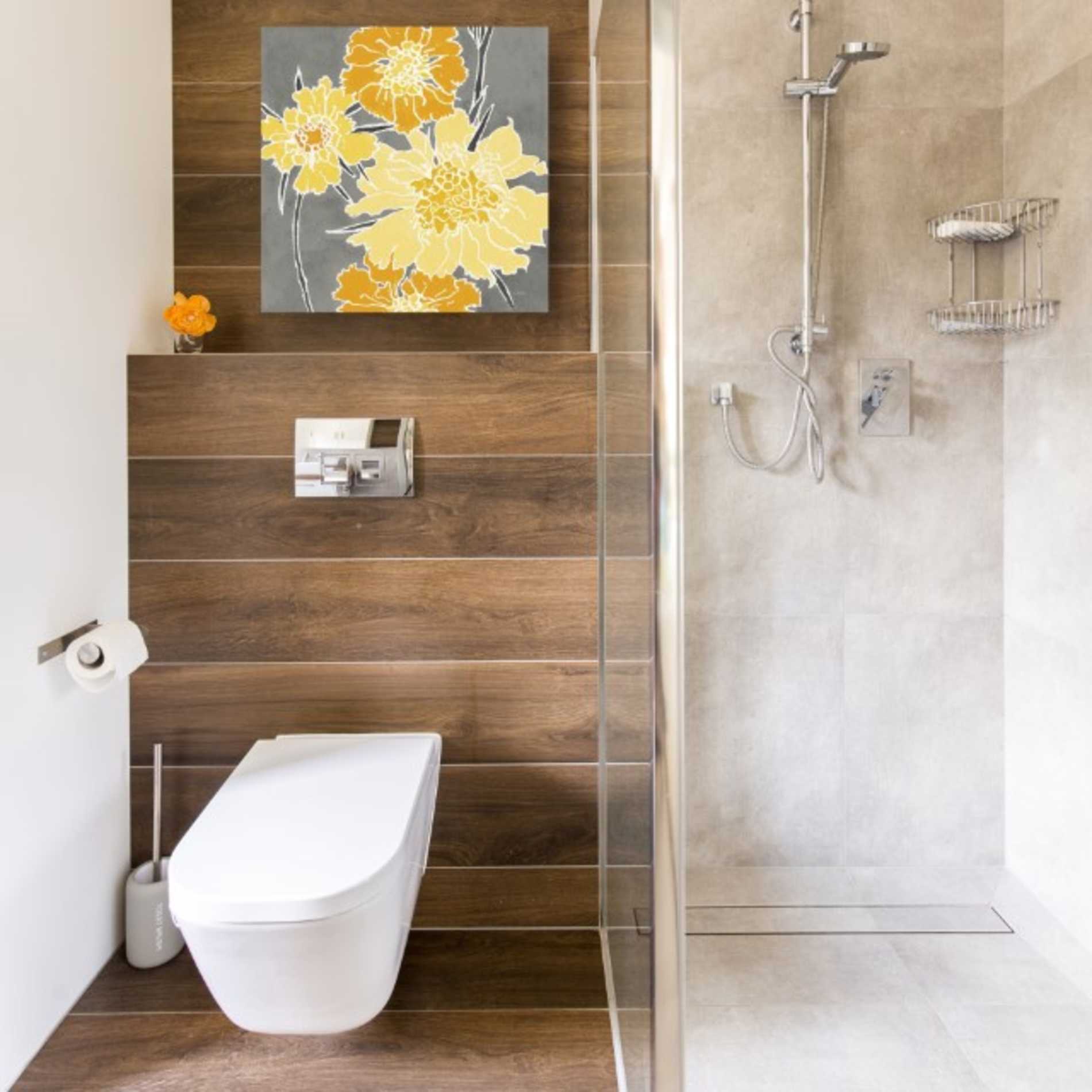 'Cloisonne Beauty I Gray' by Shirley Novak, Canvas Wall Art,18 x 18