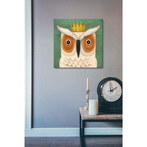 Image of 'White Owl with Crown' by Ryan Fowler, Canvas Wall Art,18 x 18