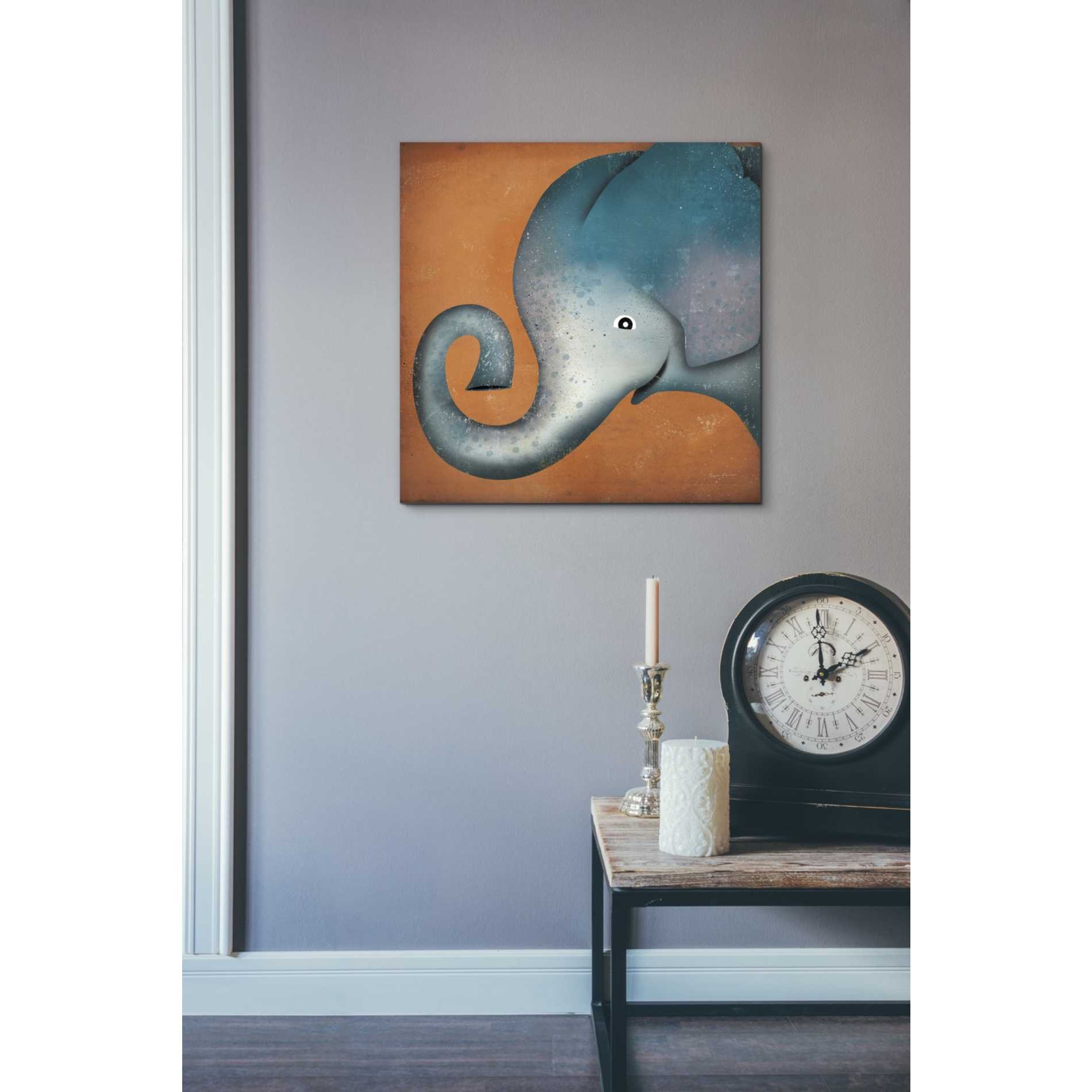 'Elephant Wow' by Ryan Fowler, Canvas Wall Art,18 x 18
