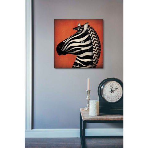 Image of 'Zebra Wow' by Ryan Fowler, Canvas Wall Art,18 x 18