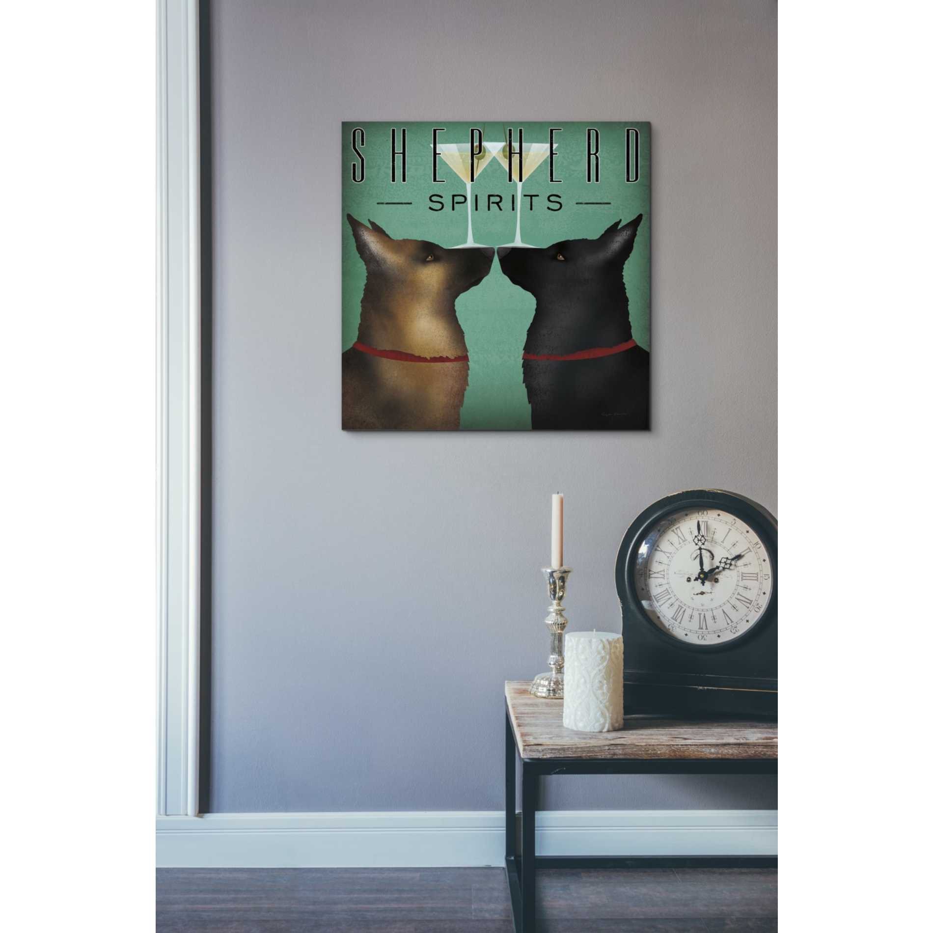 'Double Shepherd Martini' by Ryan Fowler, Canvas Wall Art,18 x 18