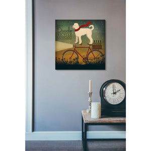 'White Doodle on Bike Summer' by Ryan Fowler, Canvas Wall Art,18 x 18