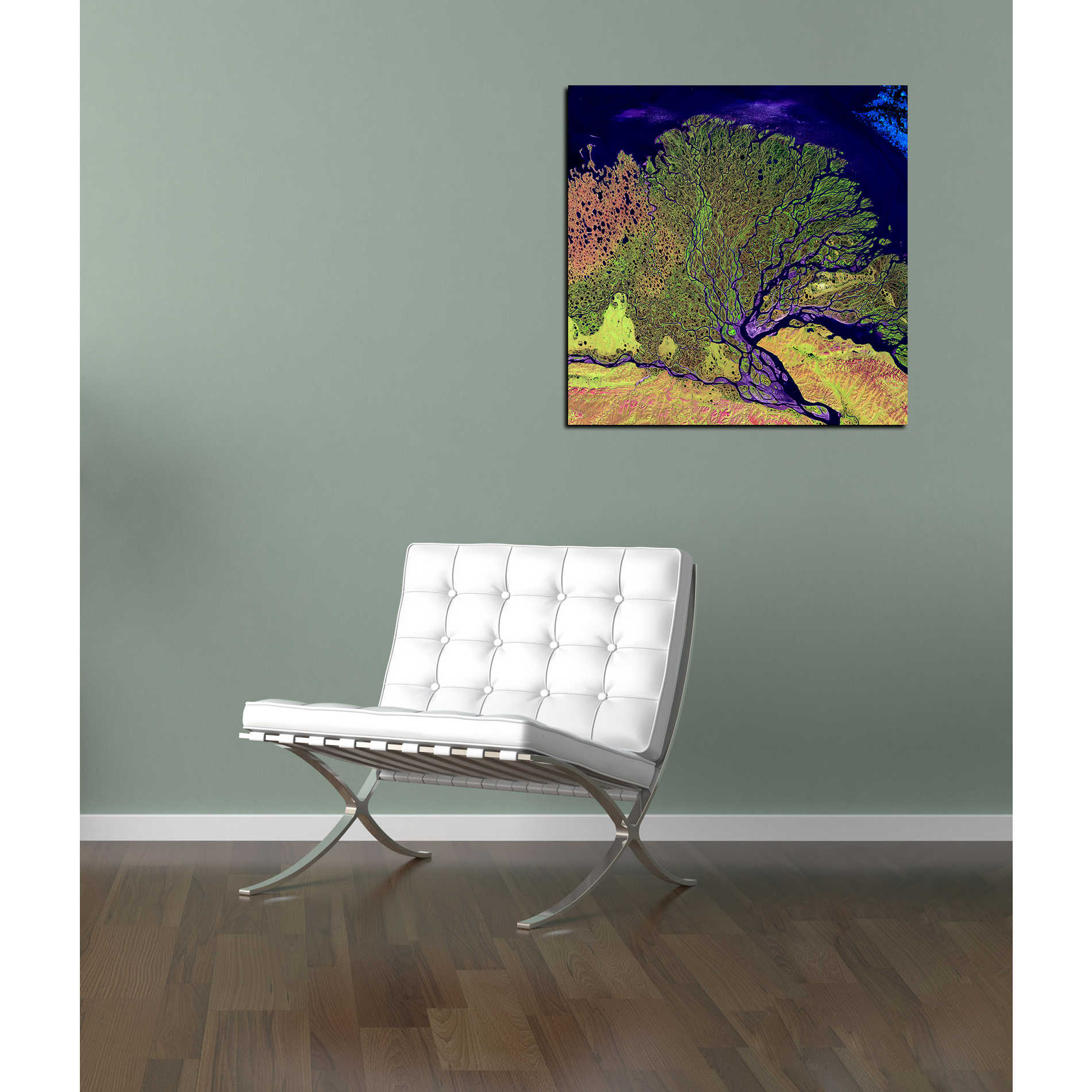 'Earth As Art: Lena Delta' Canvas Wall Art,18 x 18
