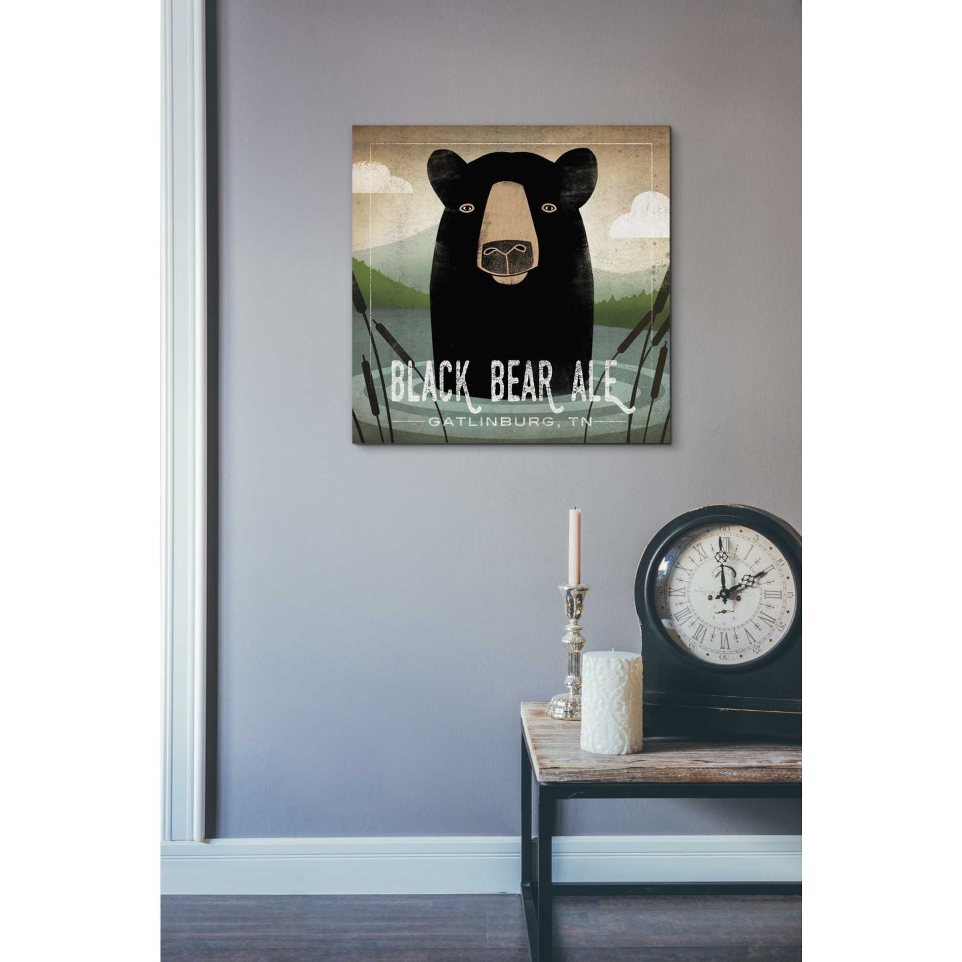 'Skinny Dip Black Bear Ale' by Ryan Fowler, Canvas Wall Art,18 x 18