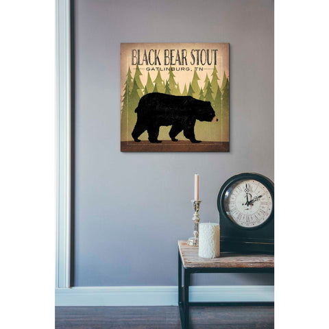 Image of 'Take a Hike Bear Black Bear Stout' by Ryan Fowler, Canvas Wall Art,18 x 18