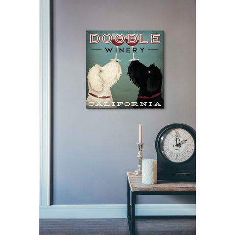 Image of 'Doodle Wine' by Ryan Fowler, Canvas Wall Art,18 x 18