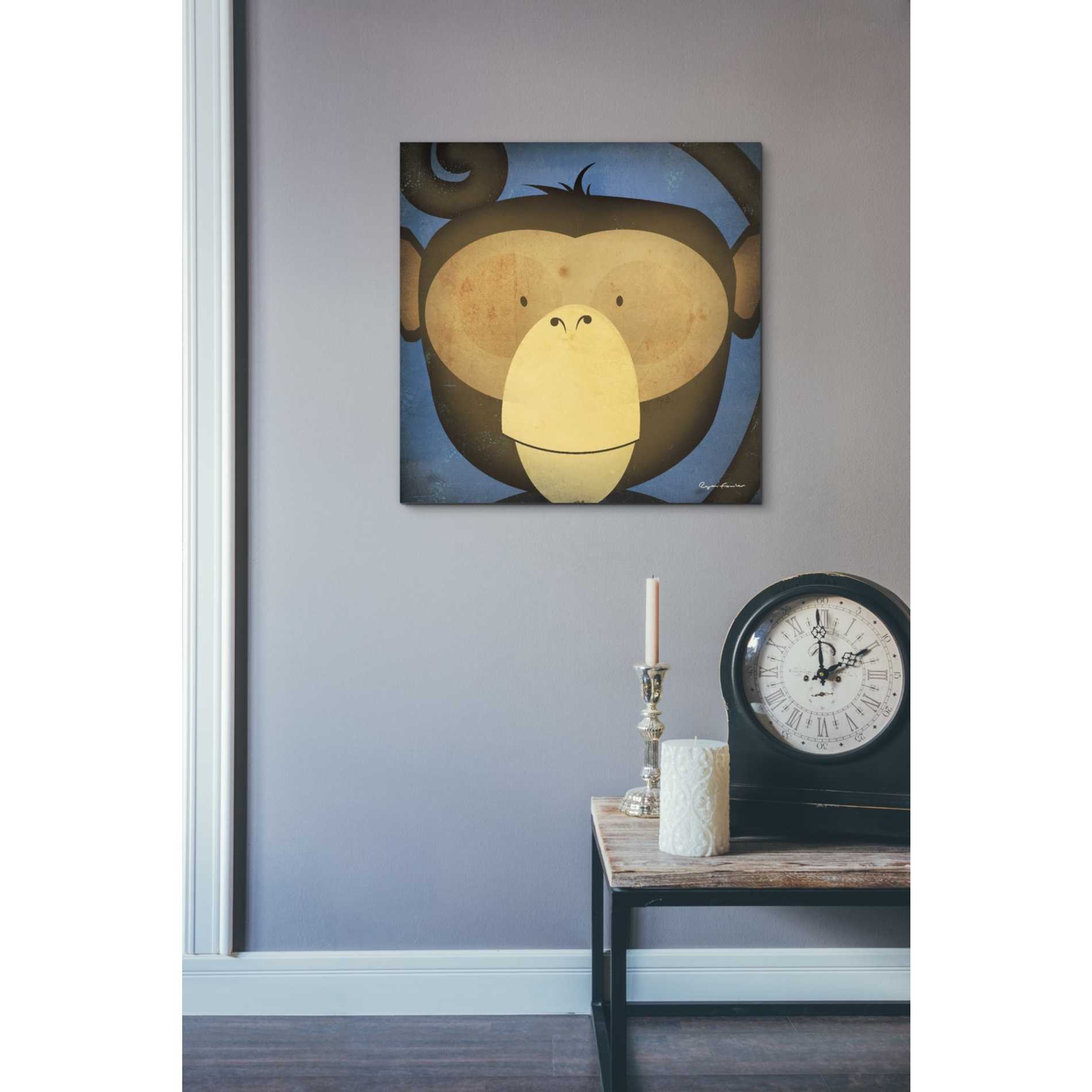 'Monkey Wow' by Ryan Fowler, Canvas Wall Art,18 x 18
