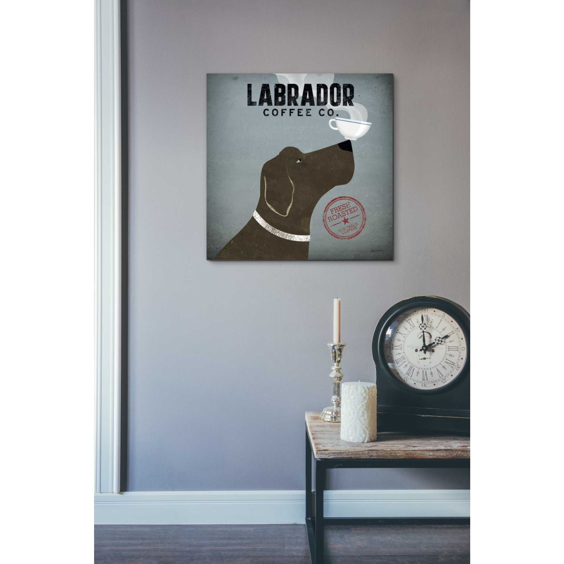 'Labrador Coffee Co' by Ryan Fowler, Canvas Wall Art,18 x 18