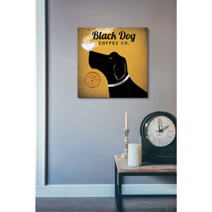 'Black Dog Coffee Co' by Ryan Fowler, Canvas Wall Art,18 x 18