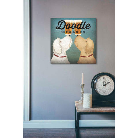 Image of 'Doodle Beer Double' by Ryan Fowler, Canvas Wall Art,18 x 18