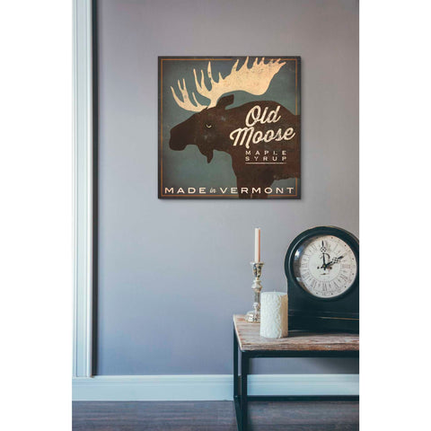 Image of 'Old Moose Maple Syrup Made in Vermont' by Ryan Fowler, Canvas Wall Art,18 x 18