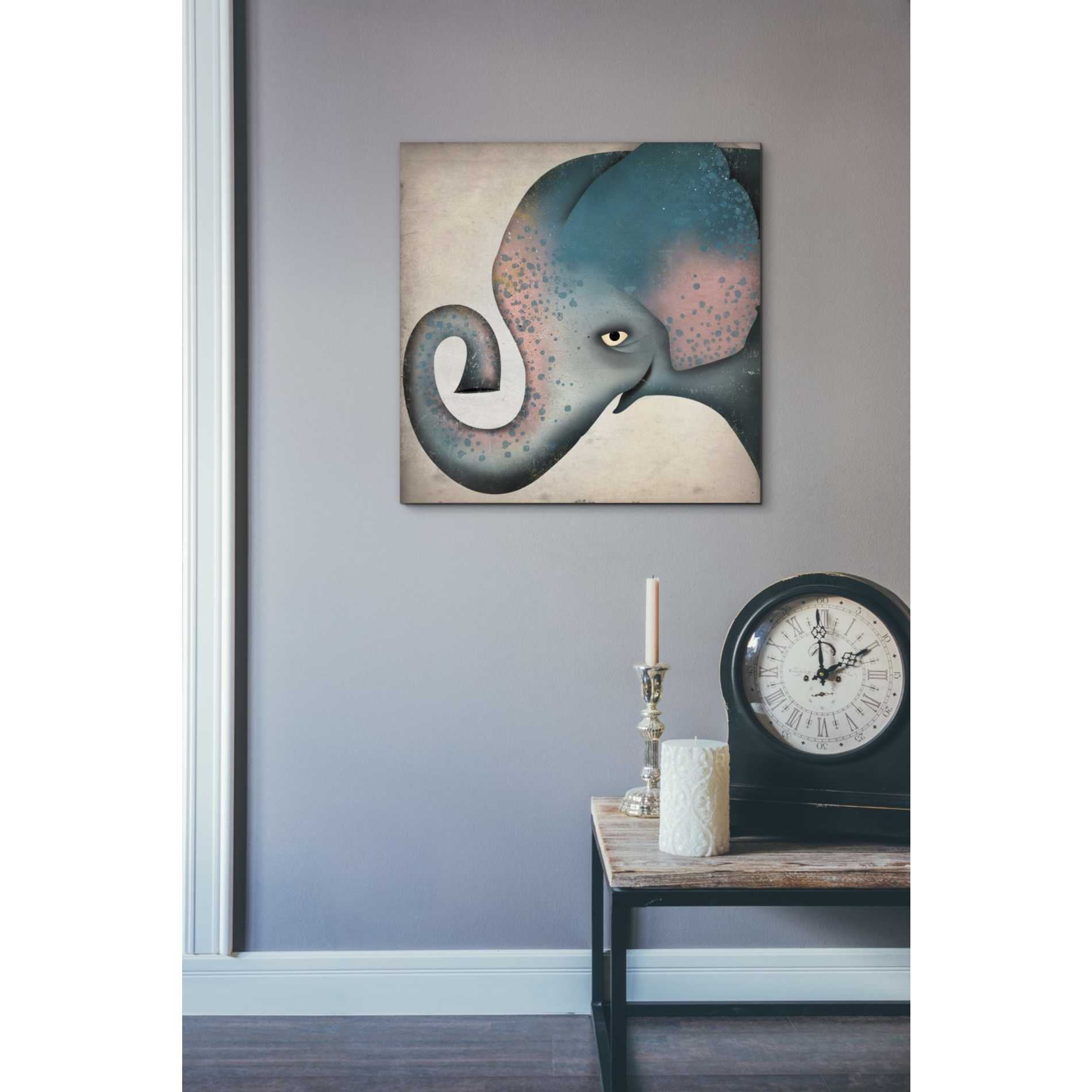 'Elephant Wow II' by Ryan Fowler, Canvas Wall Art,18 x 18