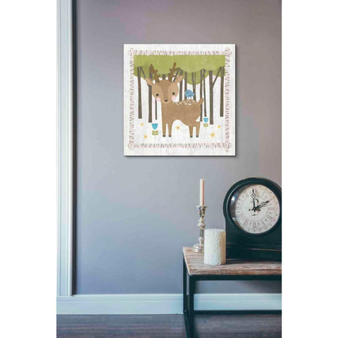 Image of 'Woodland Hideaway Deer' by Moira Hershey, Canvas Wall Art,18 x 18