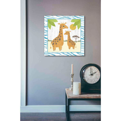 Image of 'Safari Fun Giraffe' by Moira Hershey, Canvas Wall Art,18 x 18