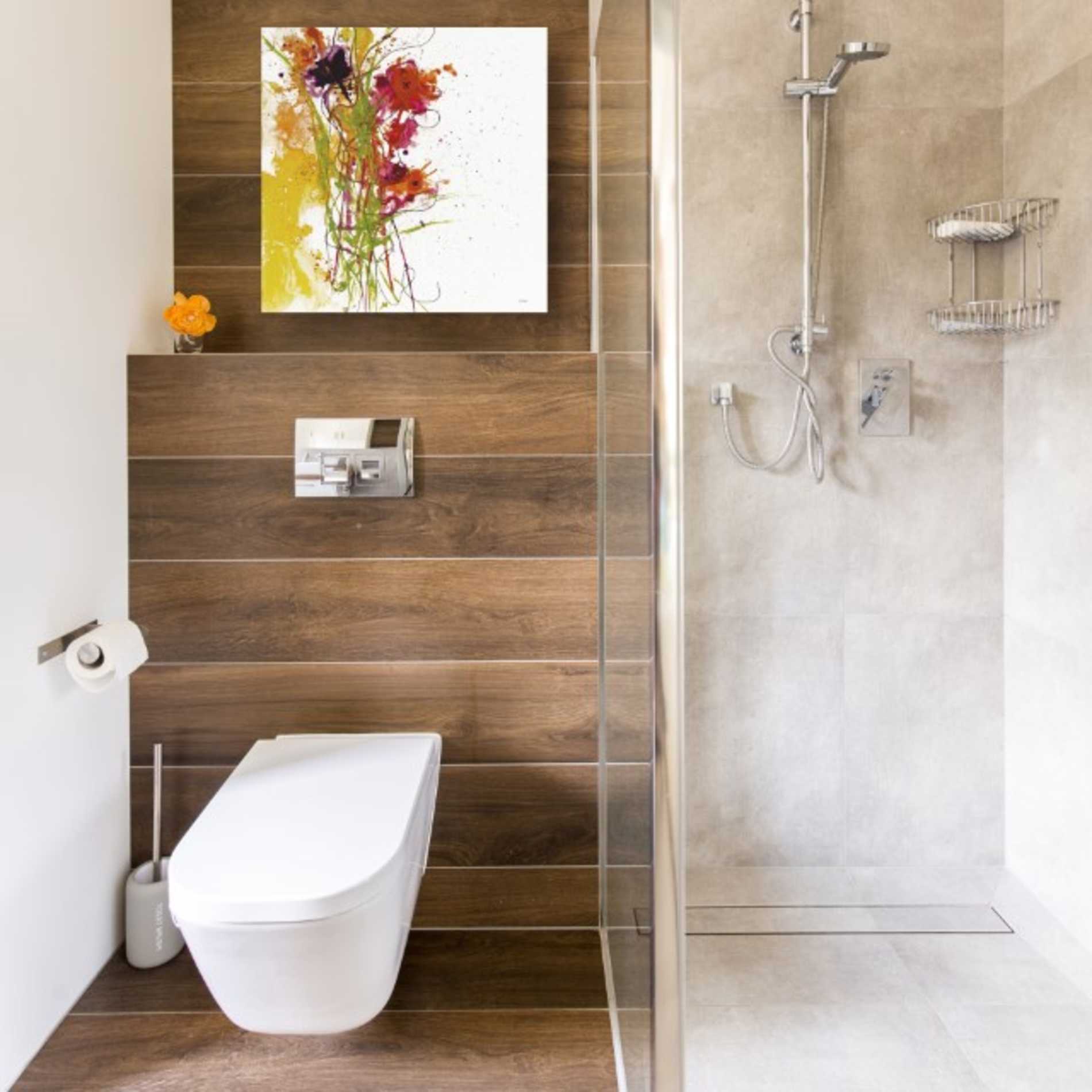 'Flower Tango on White' by Jan Griggs, Giclee Canvas Wall Art