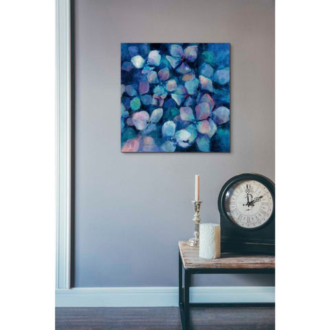 Image of 'Midnight Blue Hydrangeas' by Marilyn Hageman, Canvas Wall Art,18 x 18
